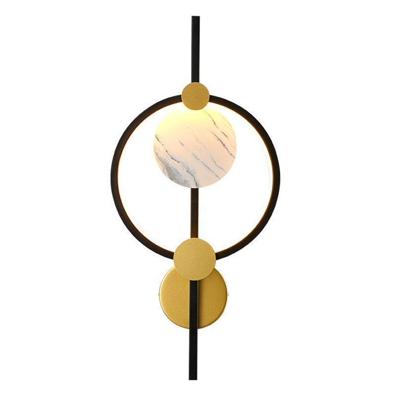 Silicone Iron Round Living Wall Lamp