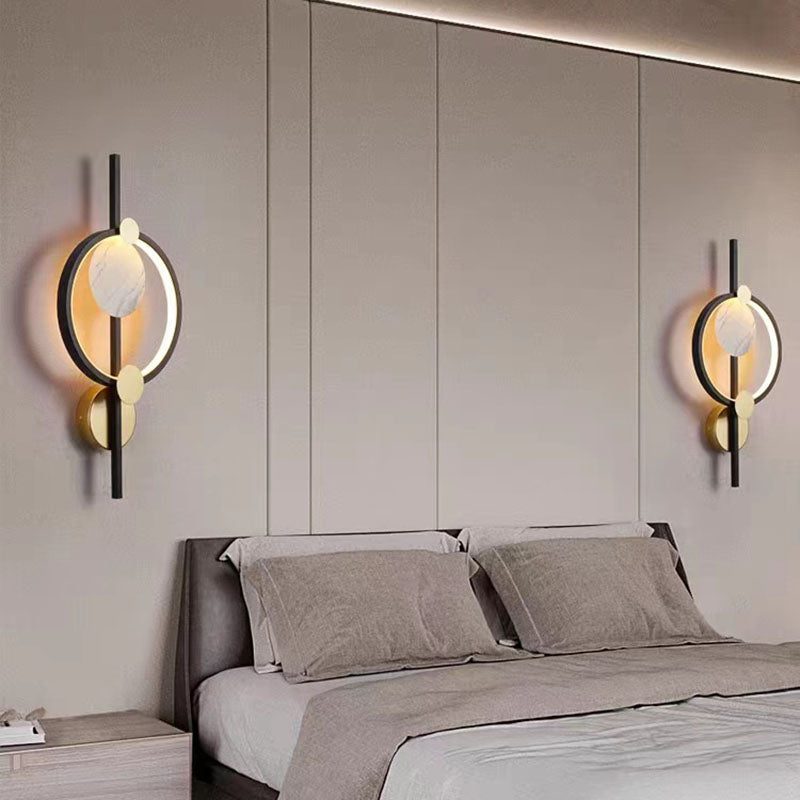 Silicone Iron Round Living Wall Lamp