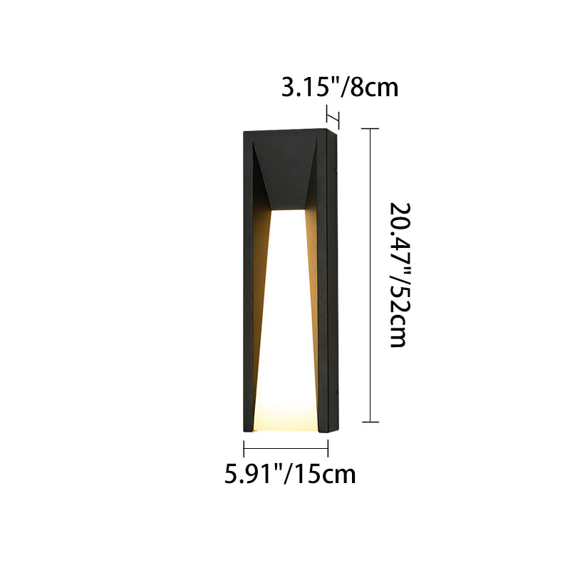 Rectangular Stainless Steel Acrylic Outdoor Light
