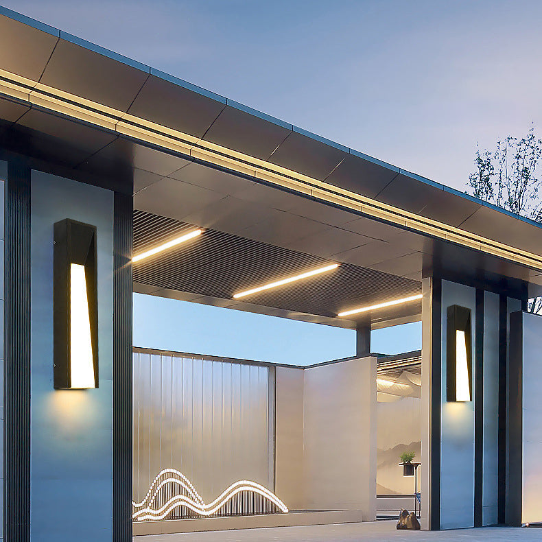 Rectangular Stainless Steel Acrylic Outdoor Light