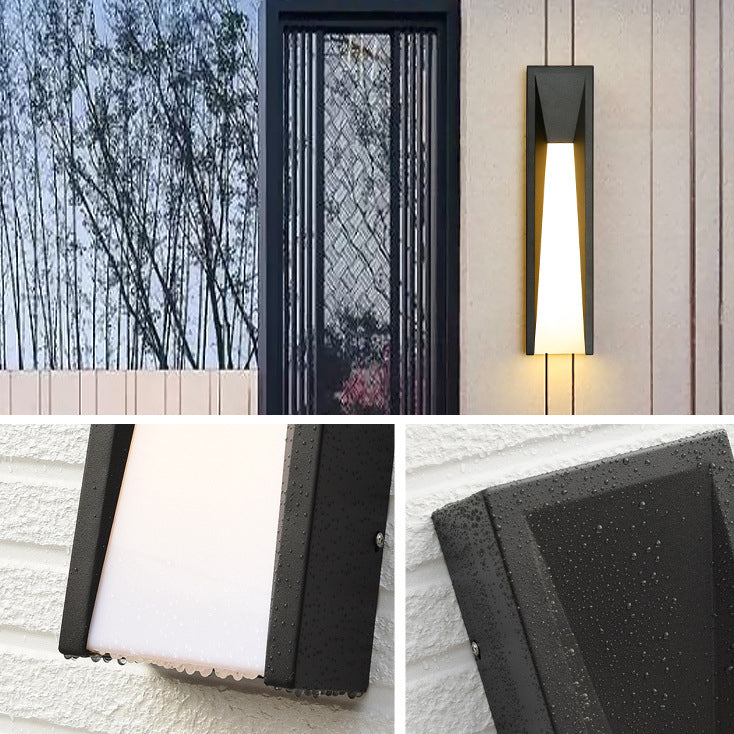 Rectangular Stainless Steel Acrylic Outdoor Light