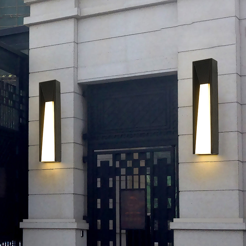 Rectangular Stainless Steel Acrylic Outdoor Light