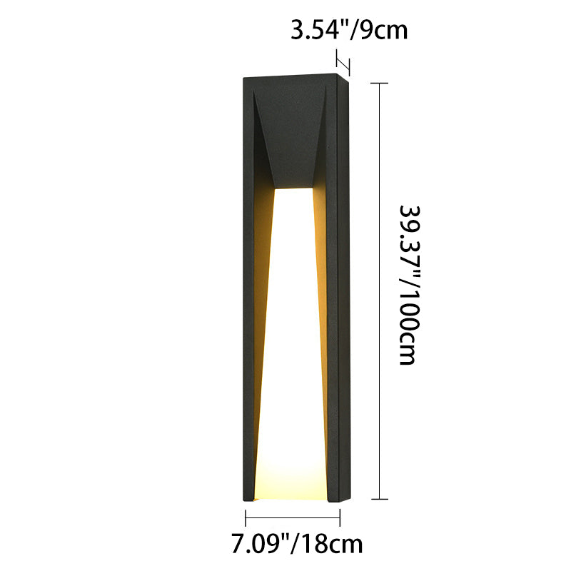 Rectangular Stainless Steel Acrylic Outdoor Light