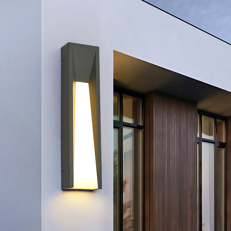 Rectangular Stainless Steel Acrylic Outdoor Light
