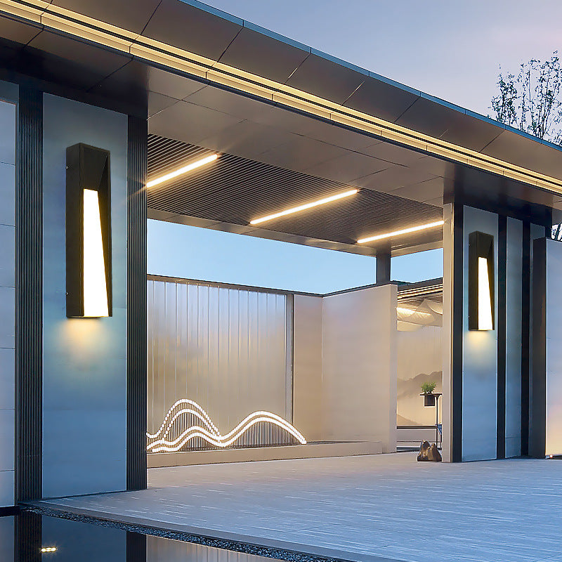 Rectangular Stainless Steel Acrylic Outdoor Light
