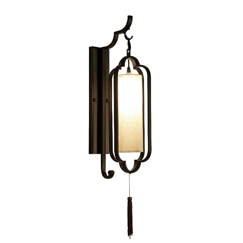 Strip Iron Fabric Bedroom Wall Lamp