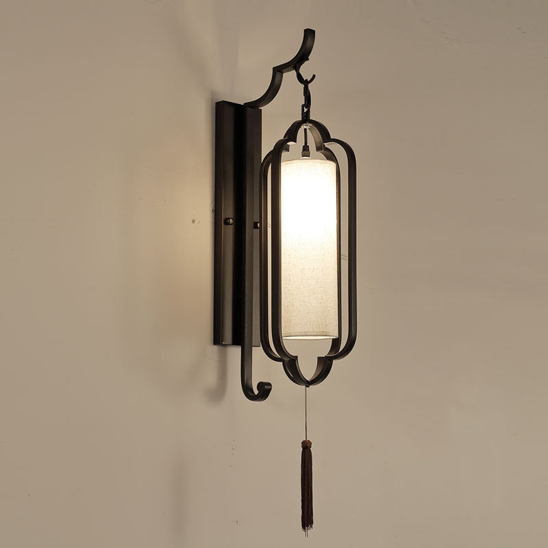 Strip Iron Fabric Bedroom Wall Lamp