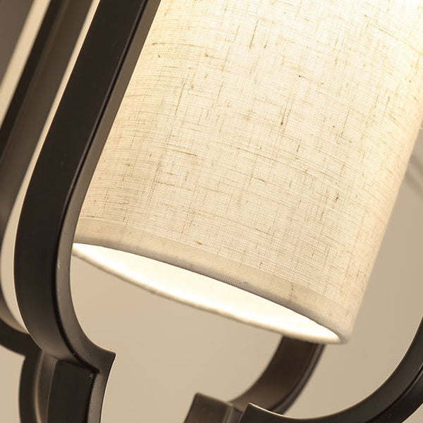 Strip Iron Fabric Bedroom Wall Lamp