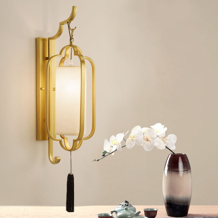 Strip Iron Fabric Bedroom Wall Lamp