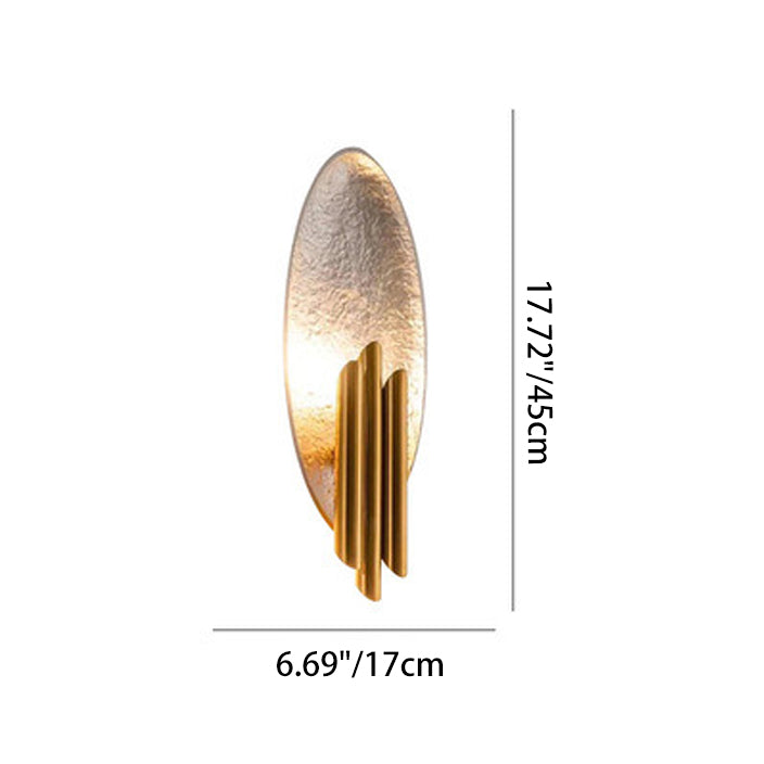 Elliptical Iron Resin Bedroom 2-Light Wall Lamp