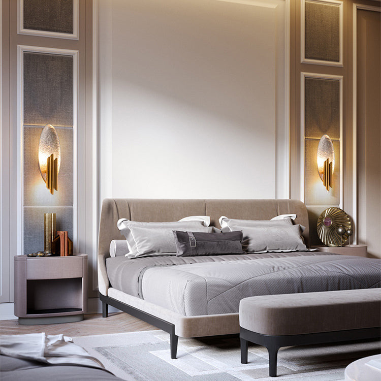 Elliptical Iron Resin Bedroom 2-Light Wall Lamp