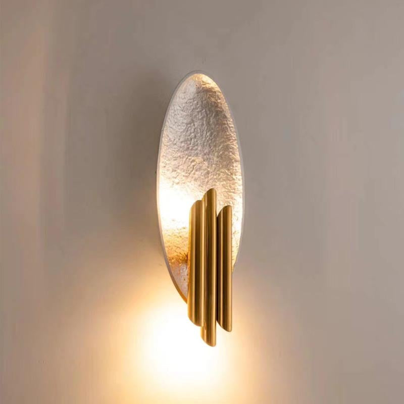 Elliptical Iron Resin Bedroom 2-Light Wall Lamp