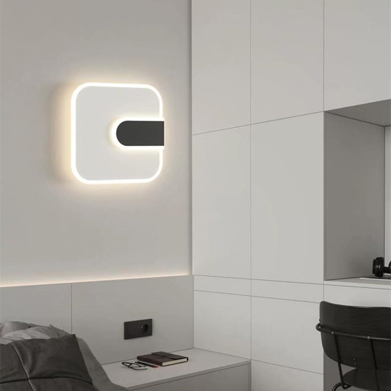 Round Square Iron Acrylic Wall Lamp