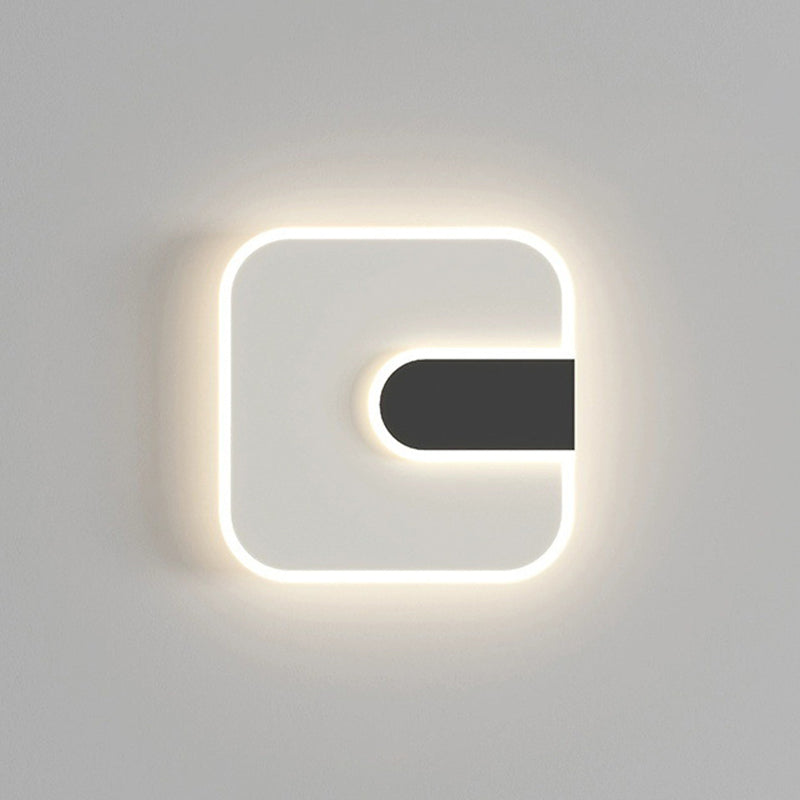 Round Square Iron Acrylic Wall Lamp