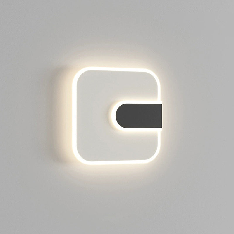 Round Square Iron Acrylic Wall Lamp