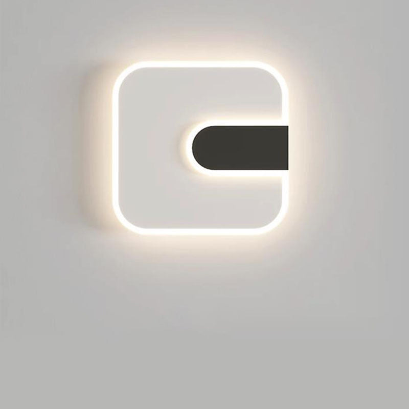 Round Square Iron Acrylic Wall Lamp