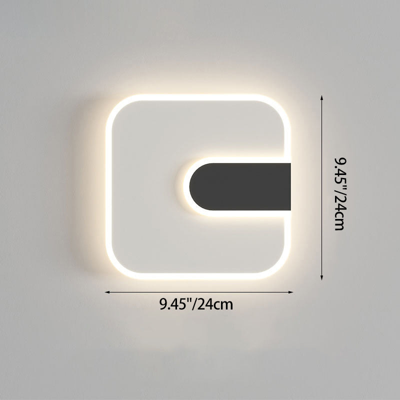 Round Square Iron Acrylic Wall Lamp