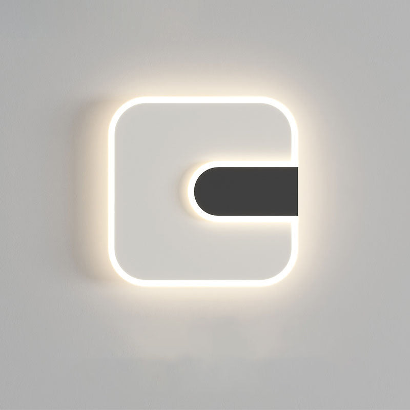 Round Square Iron Acrylic Wall Lamp