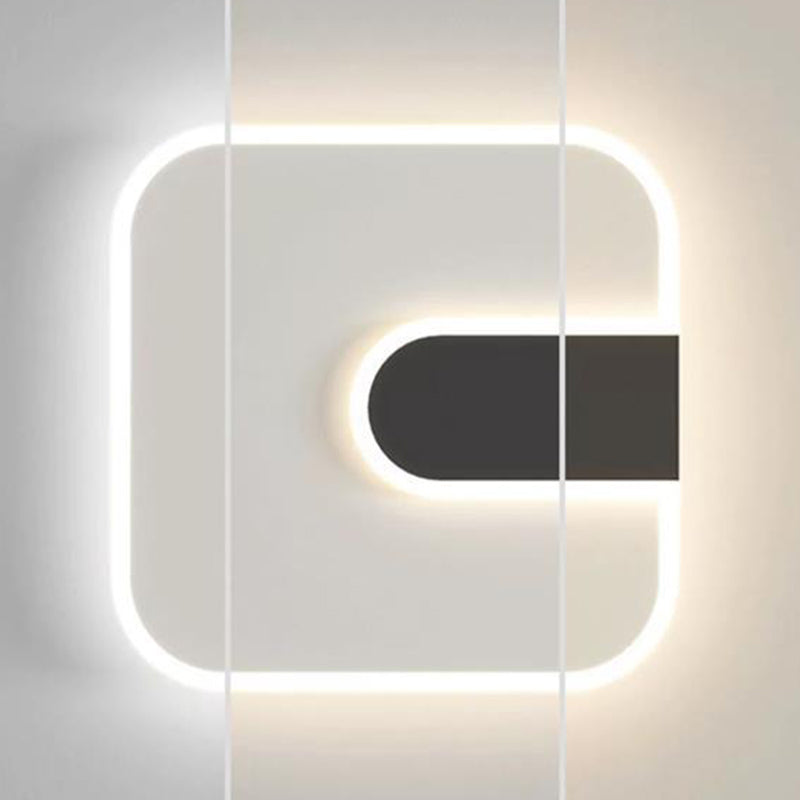 Round Square Iron Acrylic Wall Lamp
