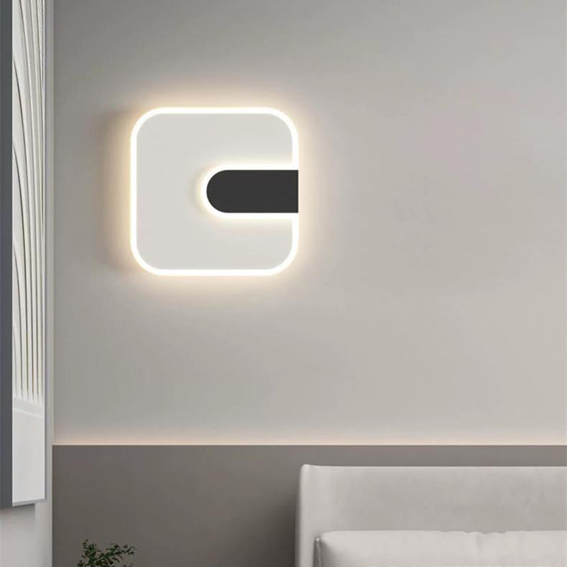 Round Square Iron Acrylic Wall Lamp