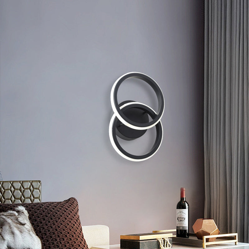 Round Iron Silicone Living Wall Lamp