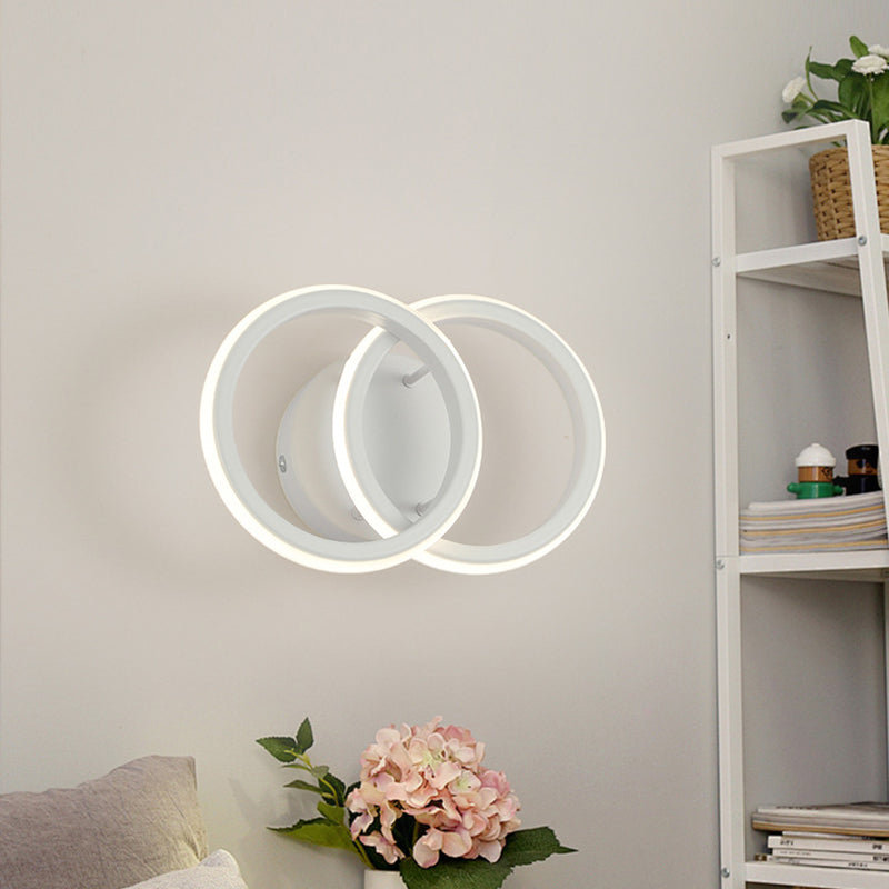 Round Iron Silicone Living Wall Lamp