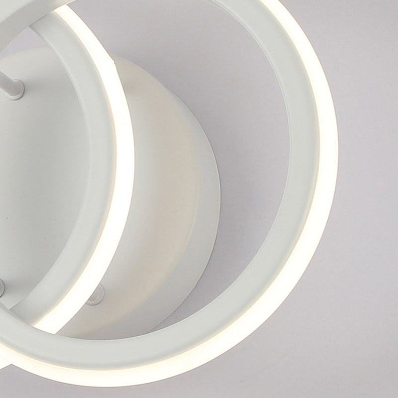 Round Iron Silicone Living Wall Lamp