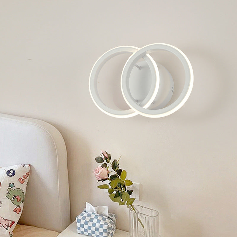 Round Iron Silicone Living Wall Lamp