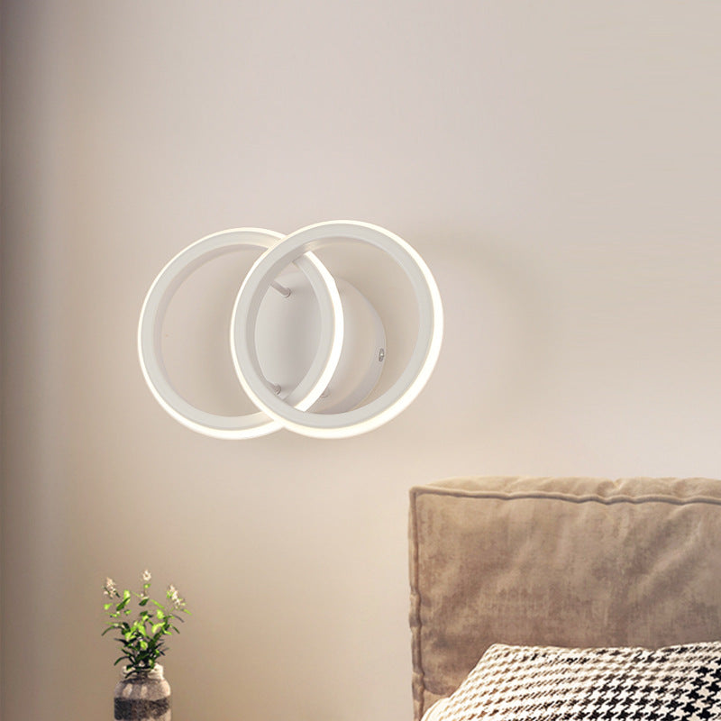 Round Iron Silicone Living Wall Lamp