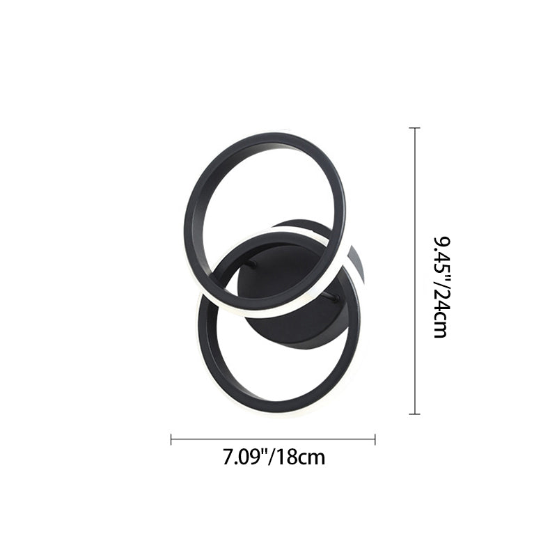 Round Iron Silicone Living Wall Lamp