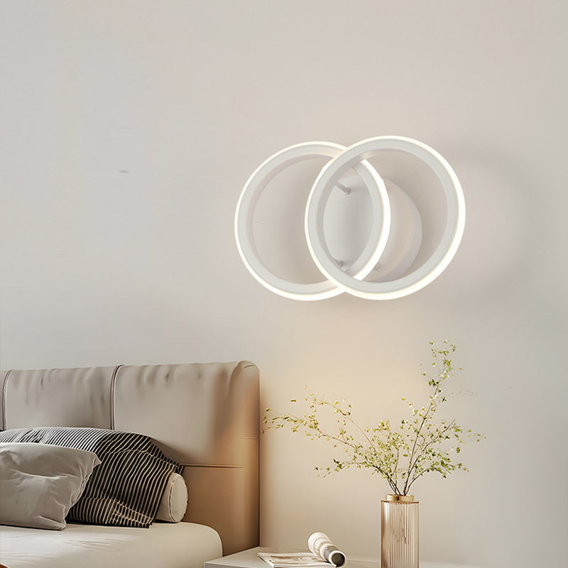 Round Iron Silicone Living Wall Lamp
