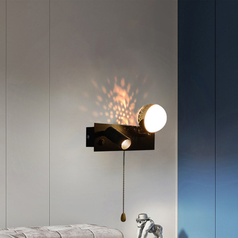 Rectangle Iron PC Rotatable Wall Lamp