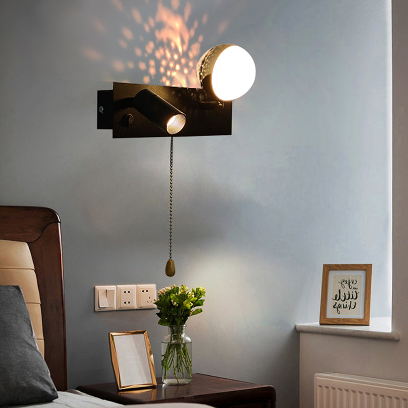 Rectangle Iron PC Rotatable Wall Lamp