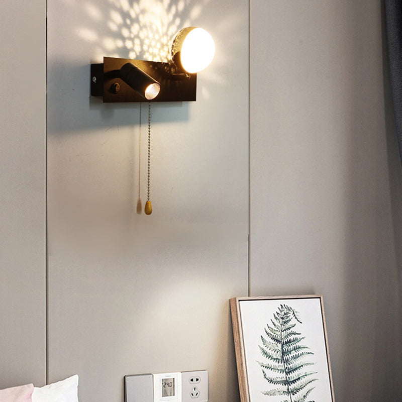 Rectangle Iron PC Rotatable Wall Lamp