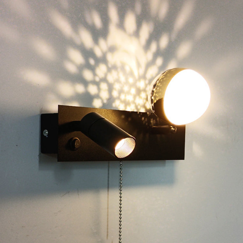 Rectangle Iron PC Rotatable Wall Lamp