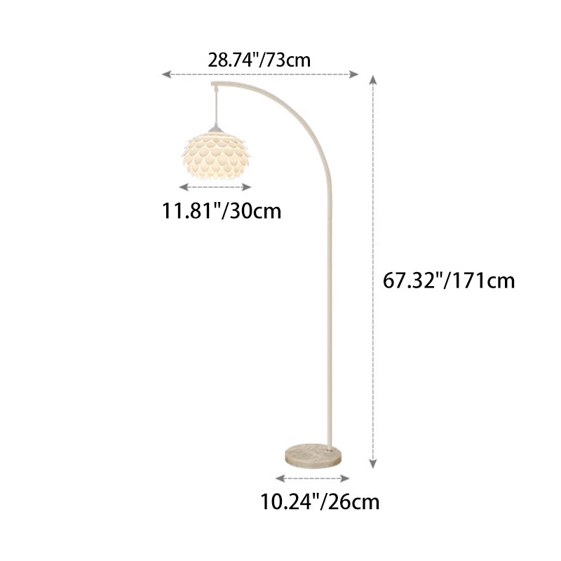 Pinecone Iron Plastic Bedroom Floor Lamp