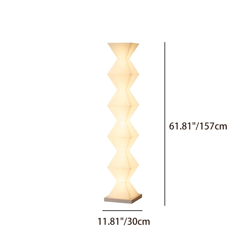 Geometry Iron Stainless Steel Floor Lamp