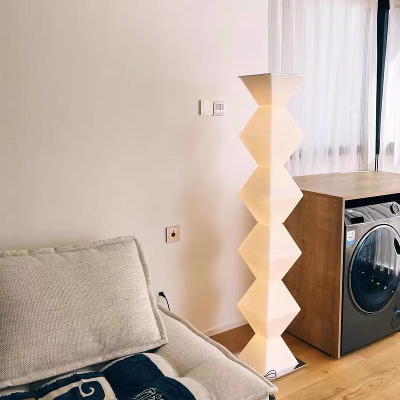 Geometry Iron Stainless Steel Floor Lamp