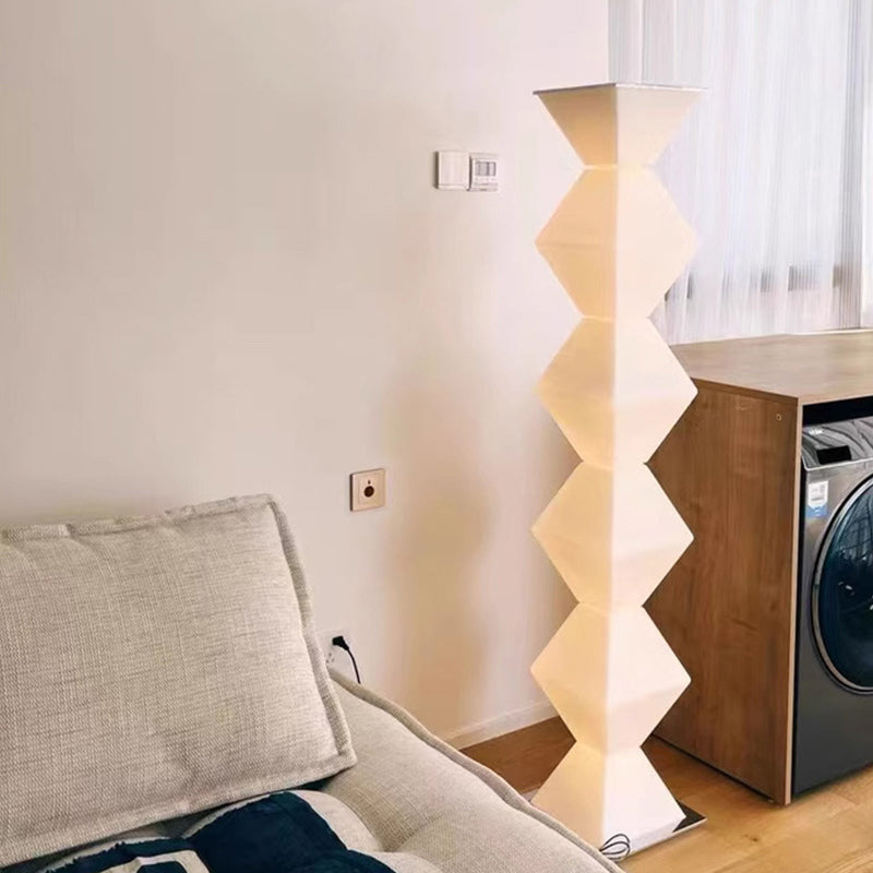 Geometry Iron Stainless Steel Floor Lamp