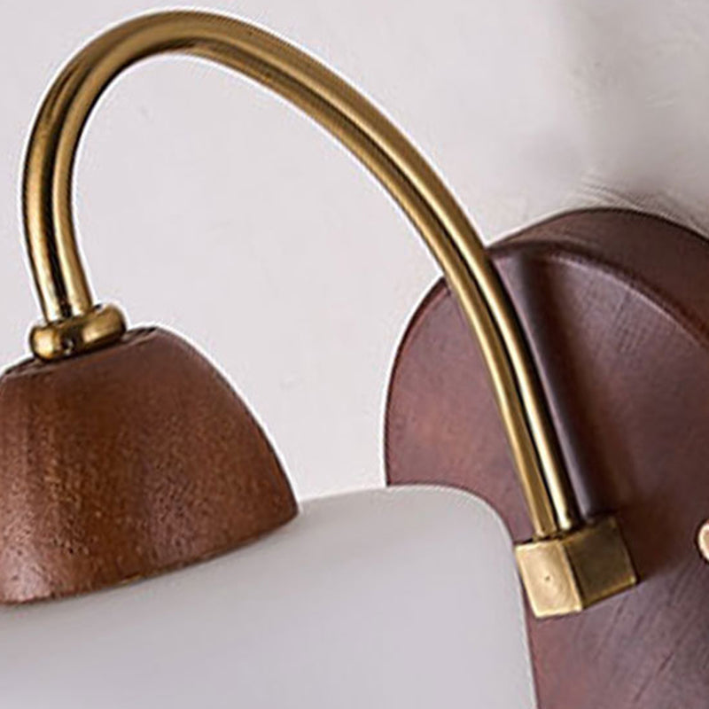 Vase Solid Wood Iron Wall Lamp