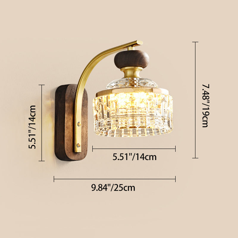 Round Acrylic Metal Solid Wall Lamp