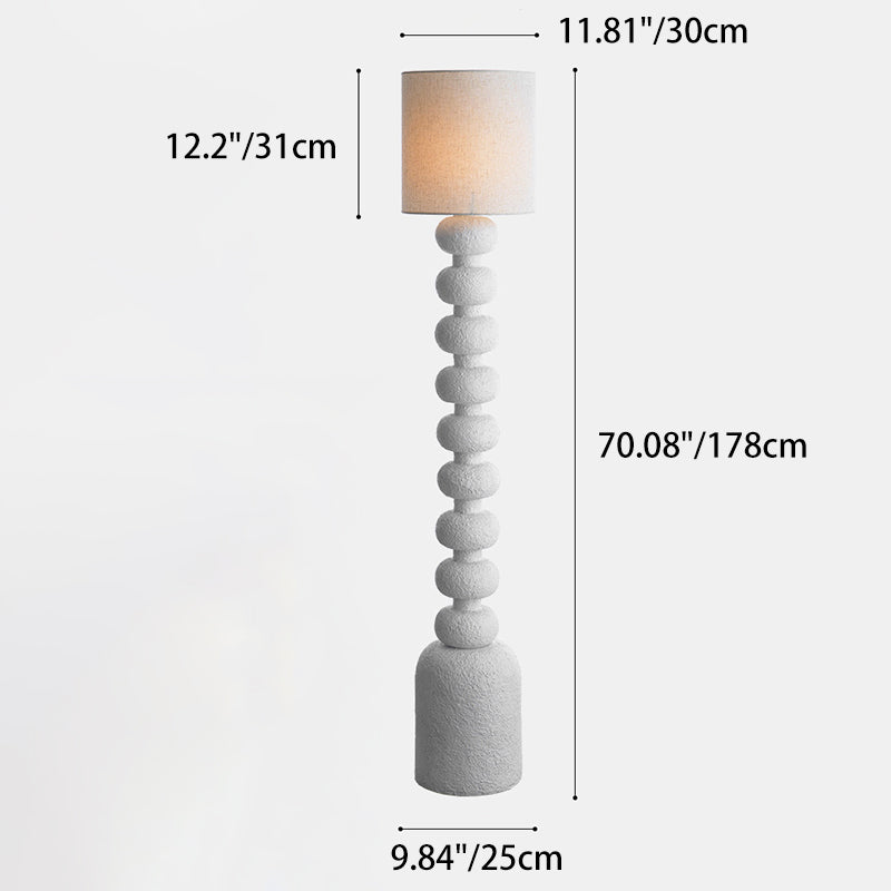 Round Square Resin Glass Floor Lamp