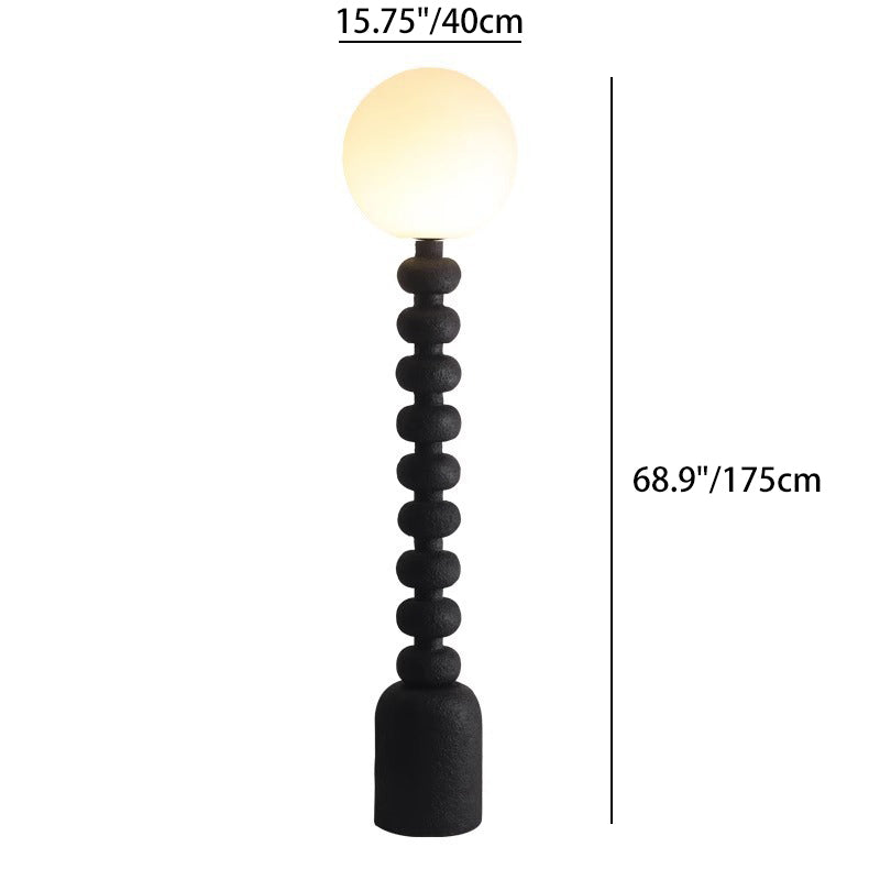 Round Square Resin Glass Floor Lamp