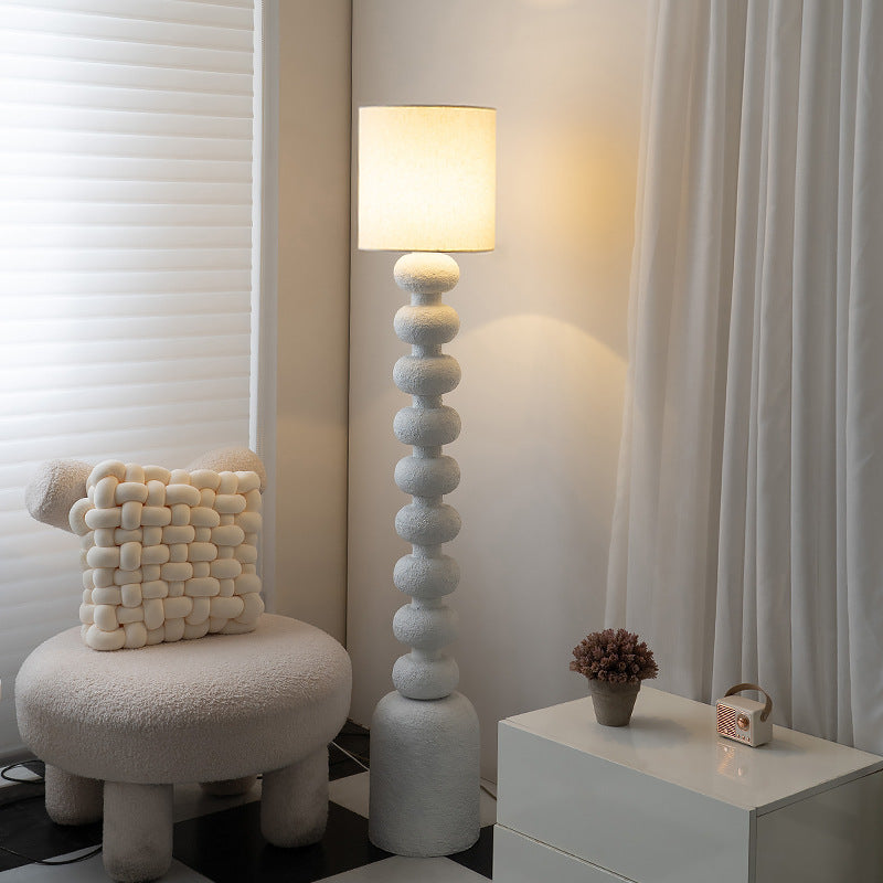 Round Square Resin Glass Floor Lamp
