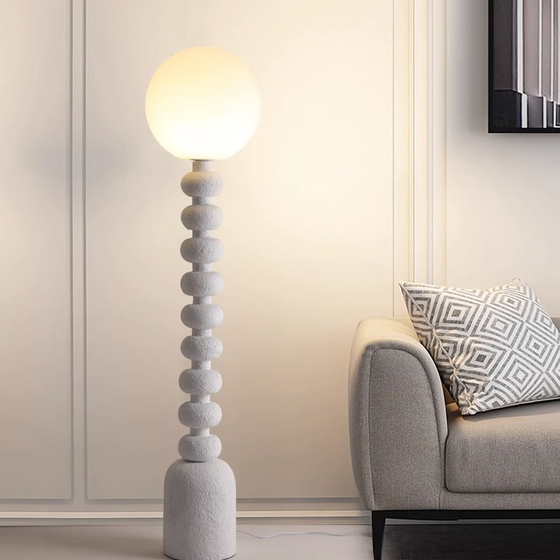 Round Square Resin Glass Floor Lamp