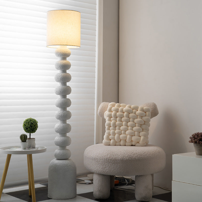 Round Square Resin Glass Floor Lamp