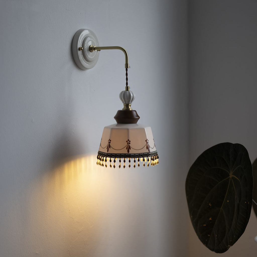 Bowl Tassel Brass Solid Wall Lamp