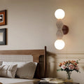 Geometric Solid Wood Yellow 2-Light Wall Lamp