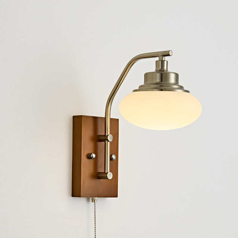 Pumpkin Oval Solid Wood Wall Lamp