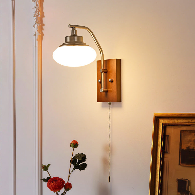 Pumpkin Oval Solid Wood Wall Lamp